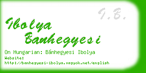 ibolya banhegyesi business card