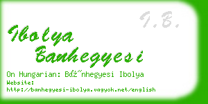 ibolya banhegyesi business card